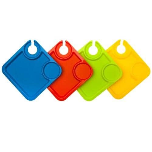 Wine & Food Party Plates – Set of 4 Colorful Stemware Holder Plates Gent Supply Co.