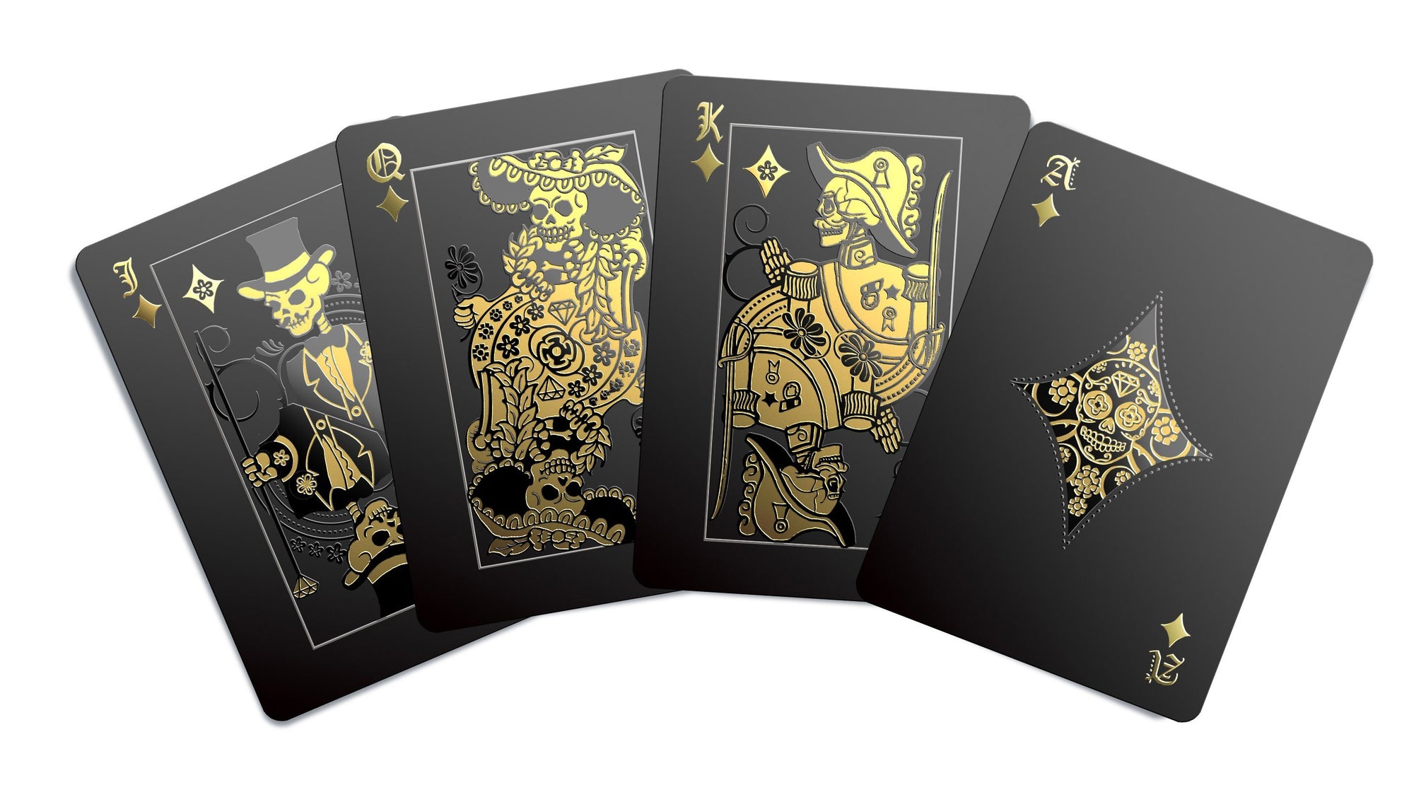 Day of The Dead Playing Cards - Gold, Silver & Black Edition Gent Supply Co. 