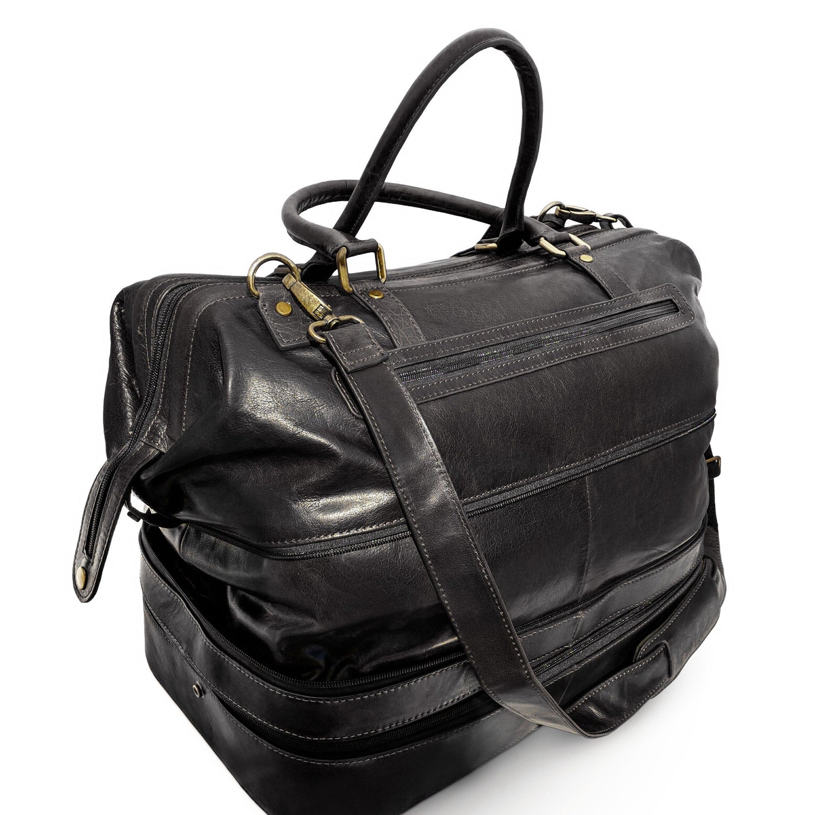 Leather Adventure Duffel with Shoe Compartment by Gent Supply Co. Gent Supply Co.