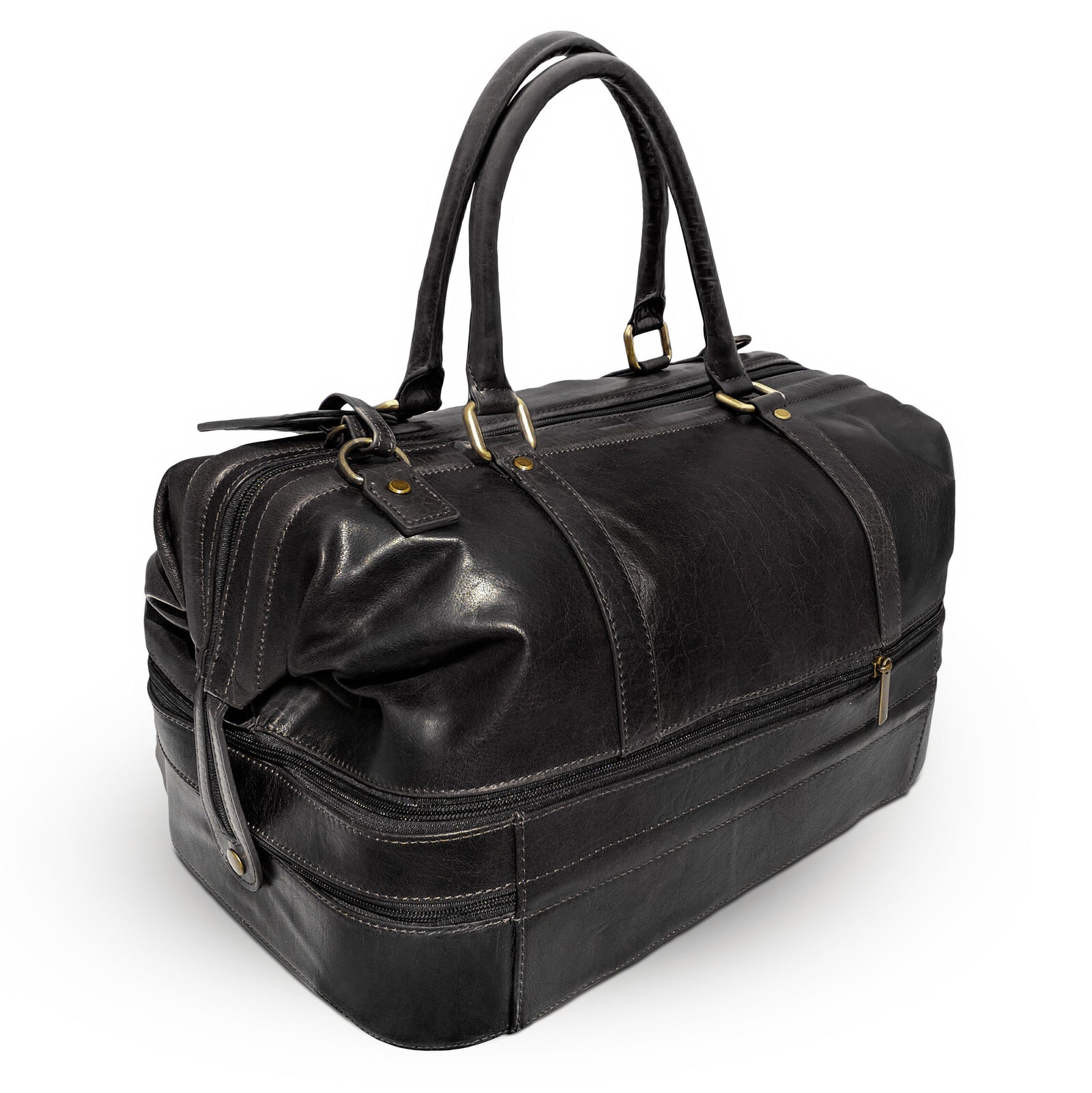 Leather Adventure Duffel with Shoe Compartment by Gent Supply Co. Gent Supply Co.