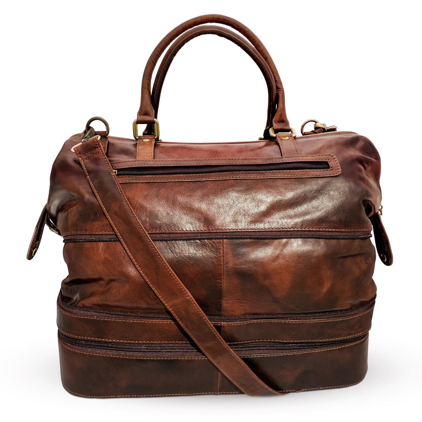 Leather Adventure Duffel with Shoe Compartment by Gent Supply Co. Gent Supply Co.