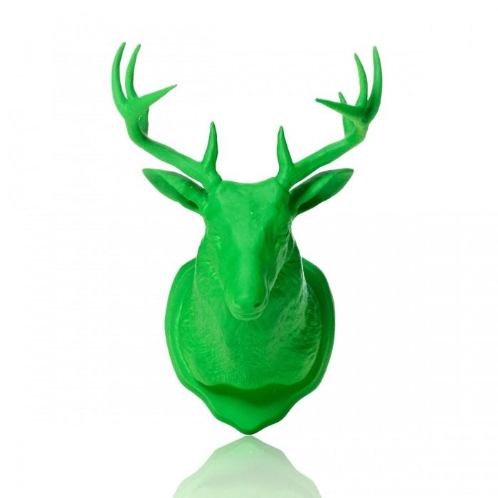Taxidermy Deer Magnet and Hook - Neon Green fctry