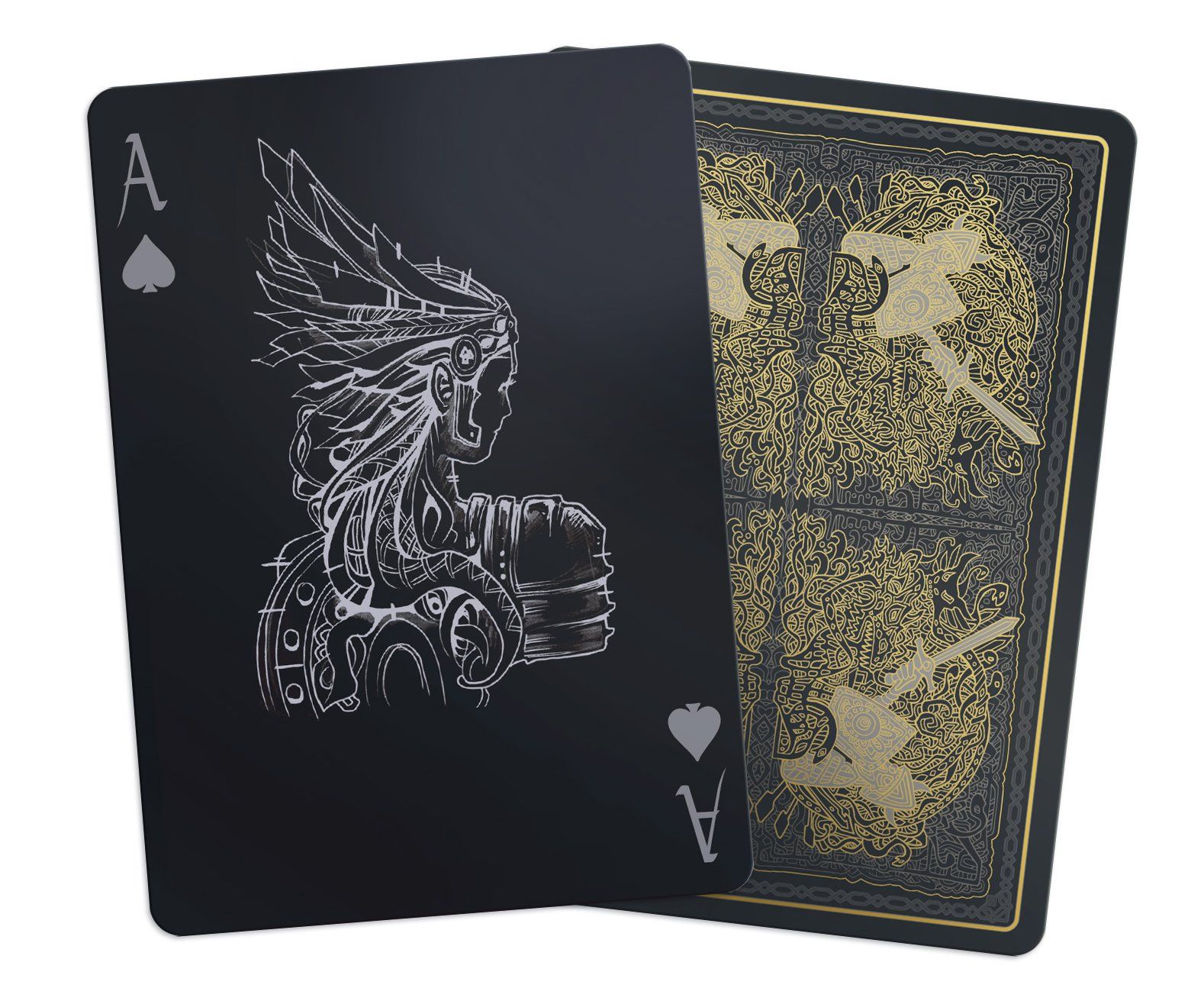 Valkyrie Playing Cards Black, Gold & Silver Edition Gent Supply Co.