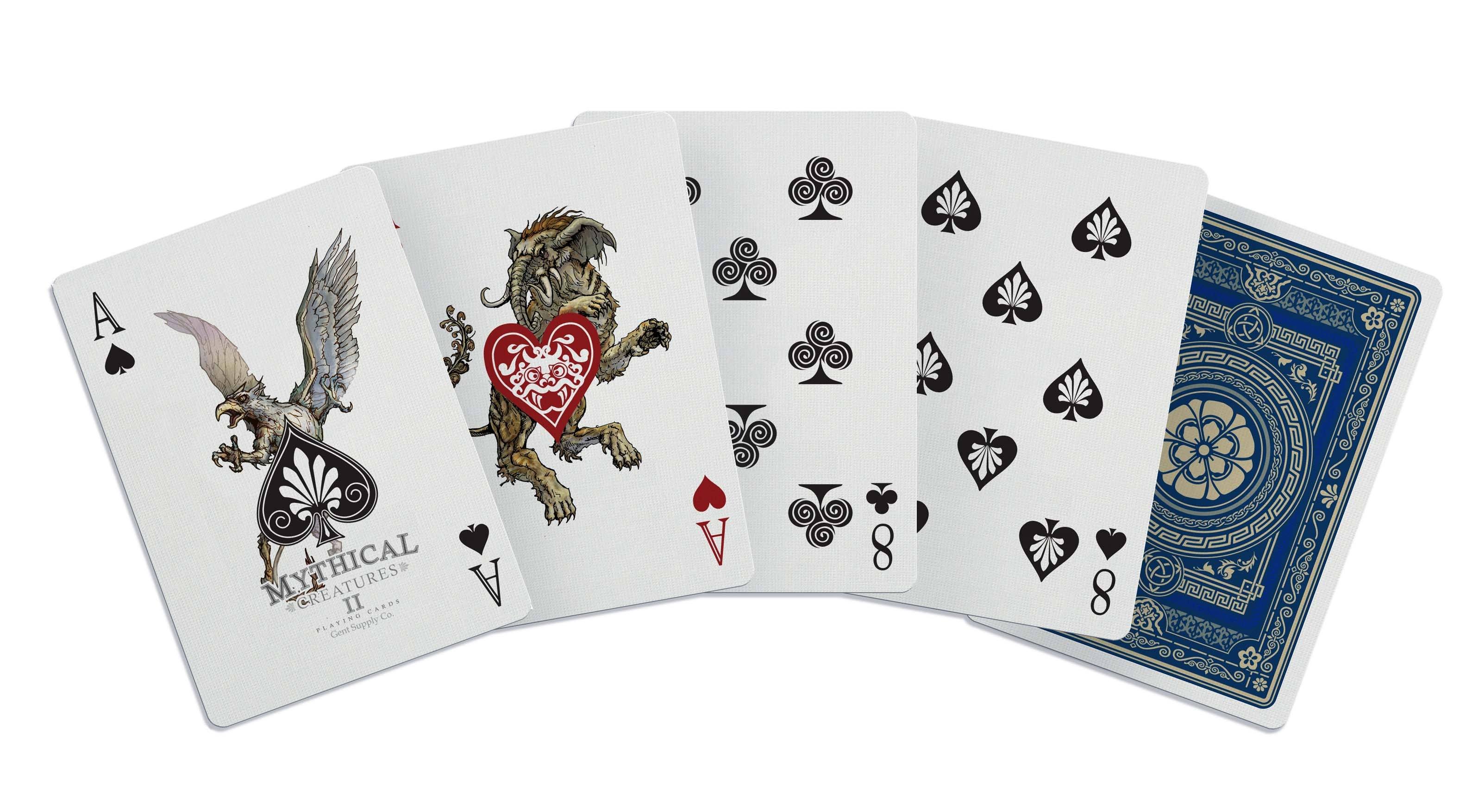 bicycle classic monsters playing cards Bicycle Mythical Creatures II All New Creatures Playing Cards Gent S