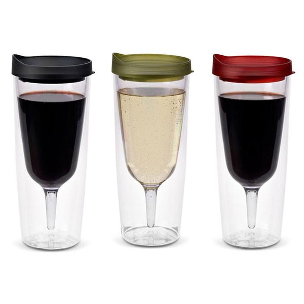 Vino2Go Insulated Acrylic Wine Tumbler Lid-Set of 2-Adult Sippy Cup -  household items - by owner - housewares sale 