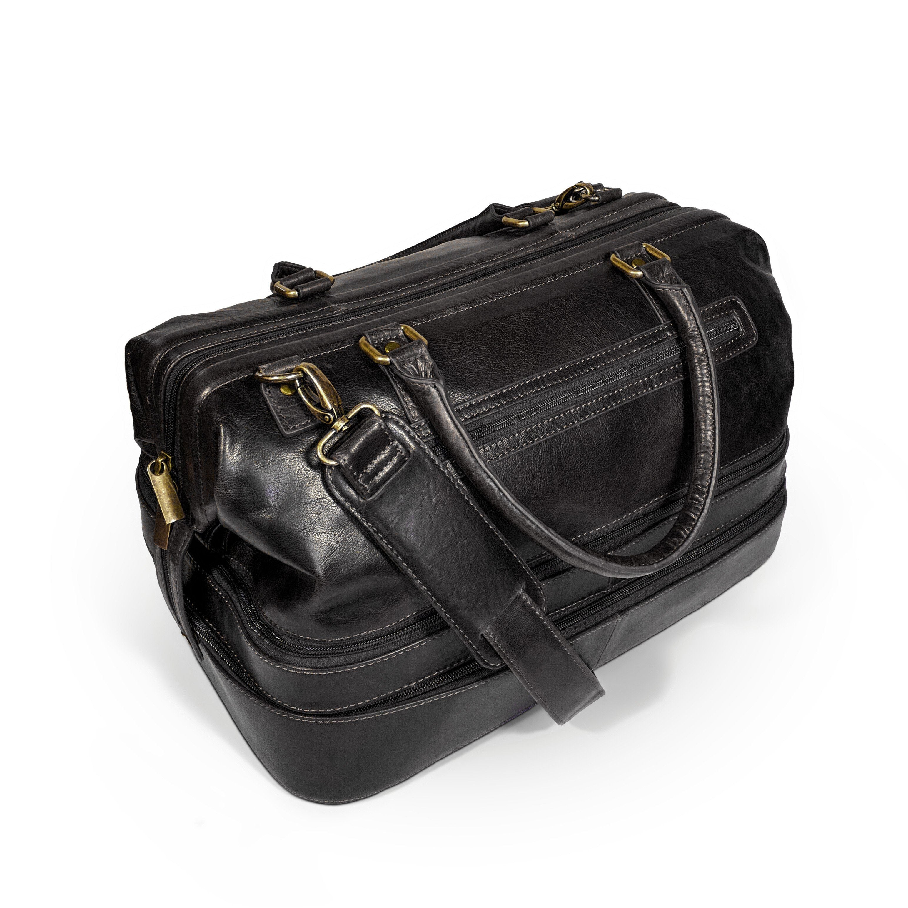 Leather Adventure Duffel with Shoe Compartment by Gent Supply Co Leather Adventure Duffel with Shoe Compartment by Gent Supply Co