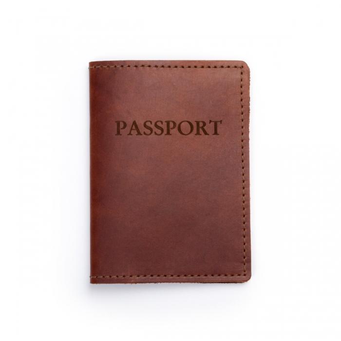 Leather Passport Case in Brown