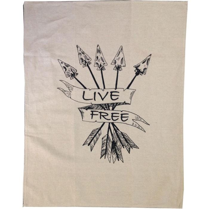 Live Free Tea Towel Spitfire Girl 