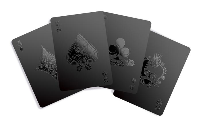 Monochromatic Black Playing Cards