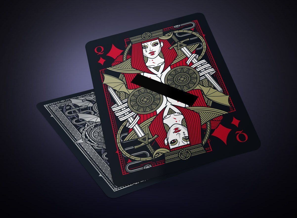SINS Black Anima Playing Cards Gent Supply Co. 
