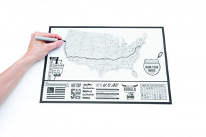 Travel USA Scratch Map Gent Supply Co. 