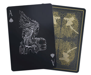 Valkyrie Playing Cards Black, Gold & Silver Edition Gent Supply Co. 