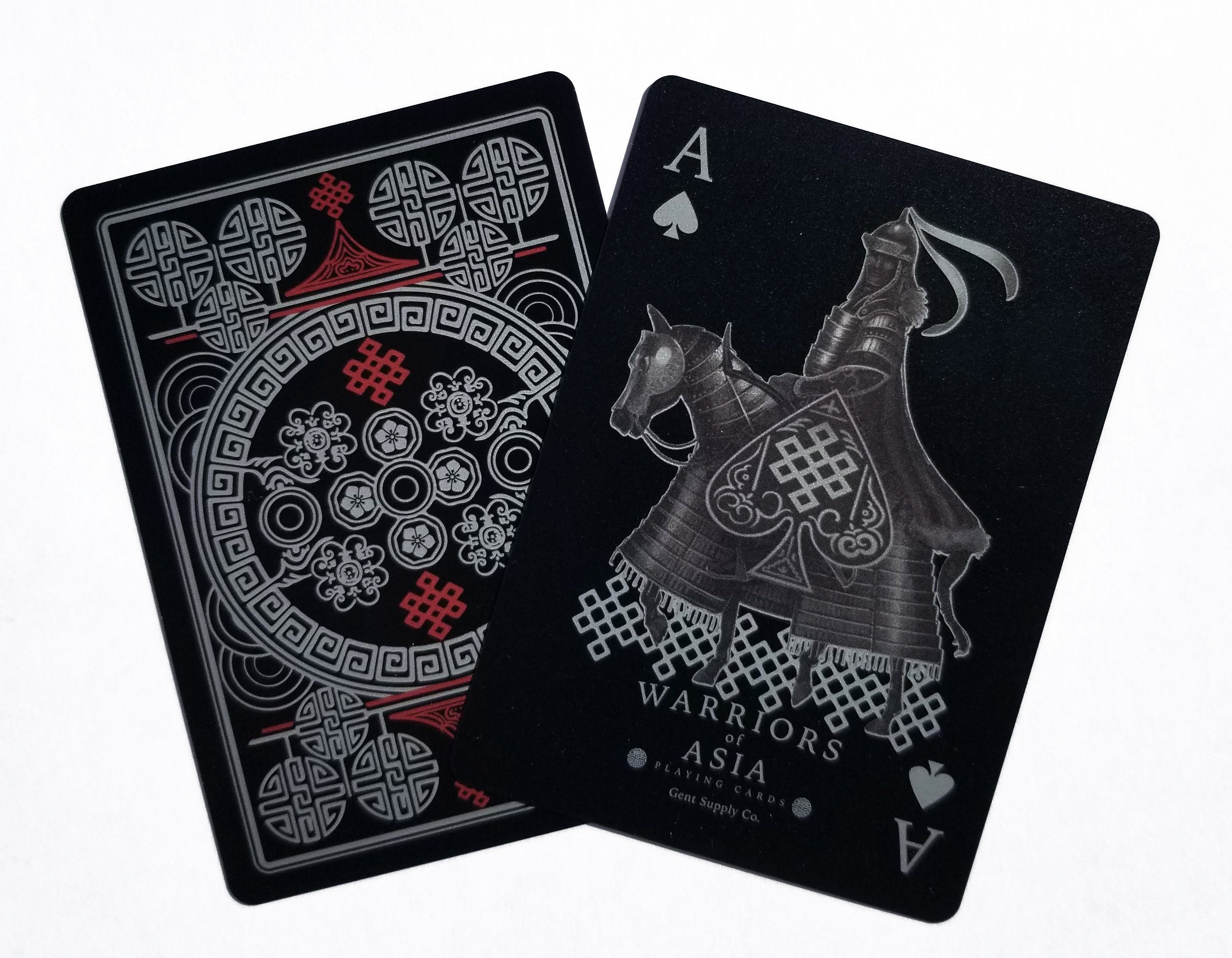 Warriors of Asia Playing Cards Black PVC Edition