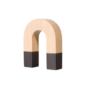 Wooden Horseshoe Magnet Areaware Black 