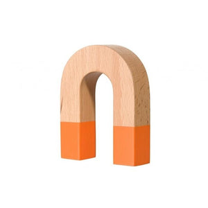 Wooden Horseshoe Magnet Areaware Orange 